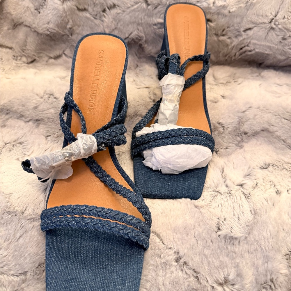 Gabrielle Union x NY & Company Denim Blue Heels